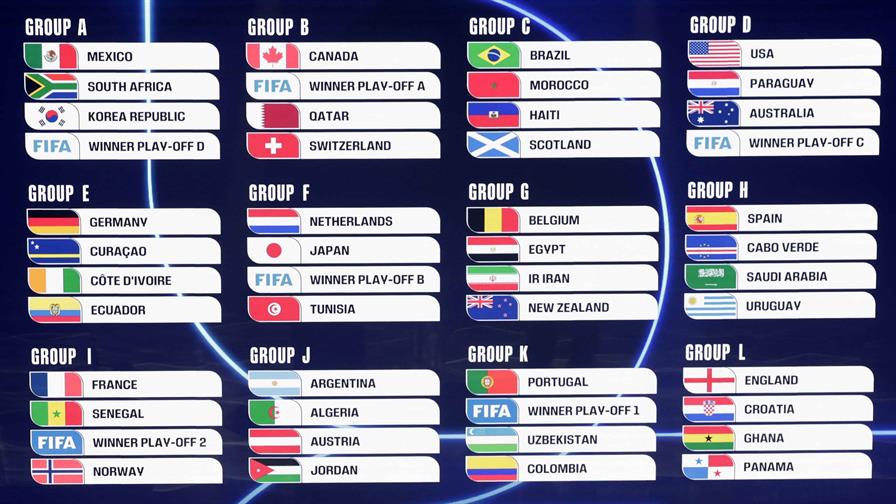 Los grupos se exhibirán al final del sorteo final de la Copa Mundial de la FIFA 2026 en el Kennedy Center en Washington DC, EE.UU., el 5 de diciembre de 2025. (EFE)